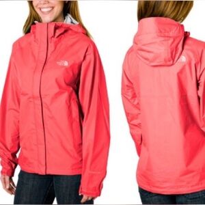 The North Face women’s Pink Rain Jacket hooded full zip Sz-M.  L14